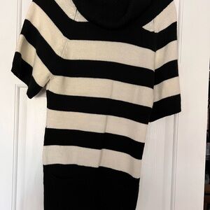Planet Gold Black and Cream Striped Cardigan